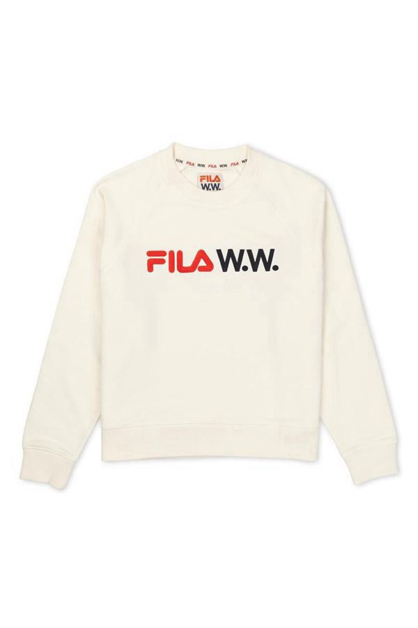 Fila X Wood Wood Elena Crew Women's Sweatshirts - Darkorange,NZ 756-85293